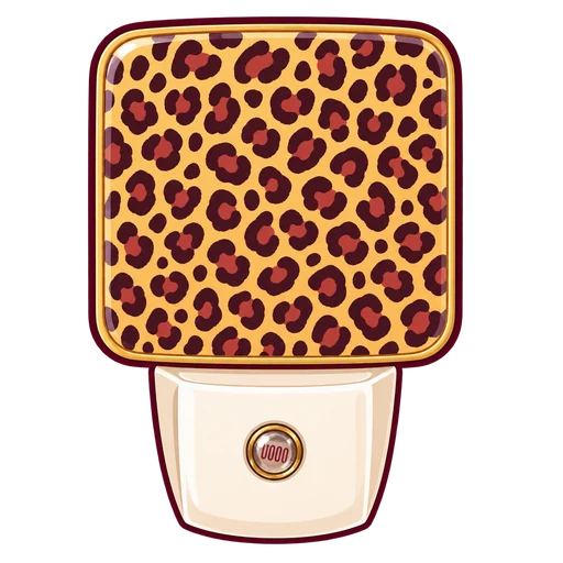 A leopard-print plug-in night light